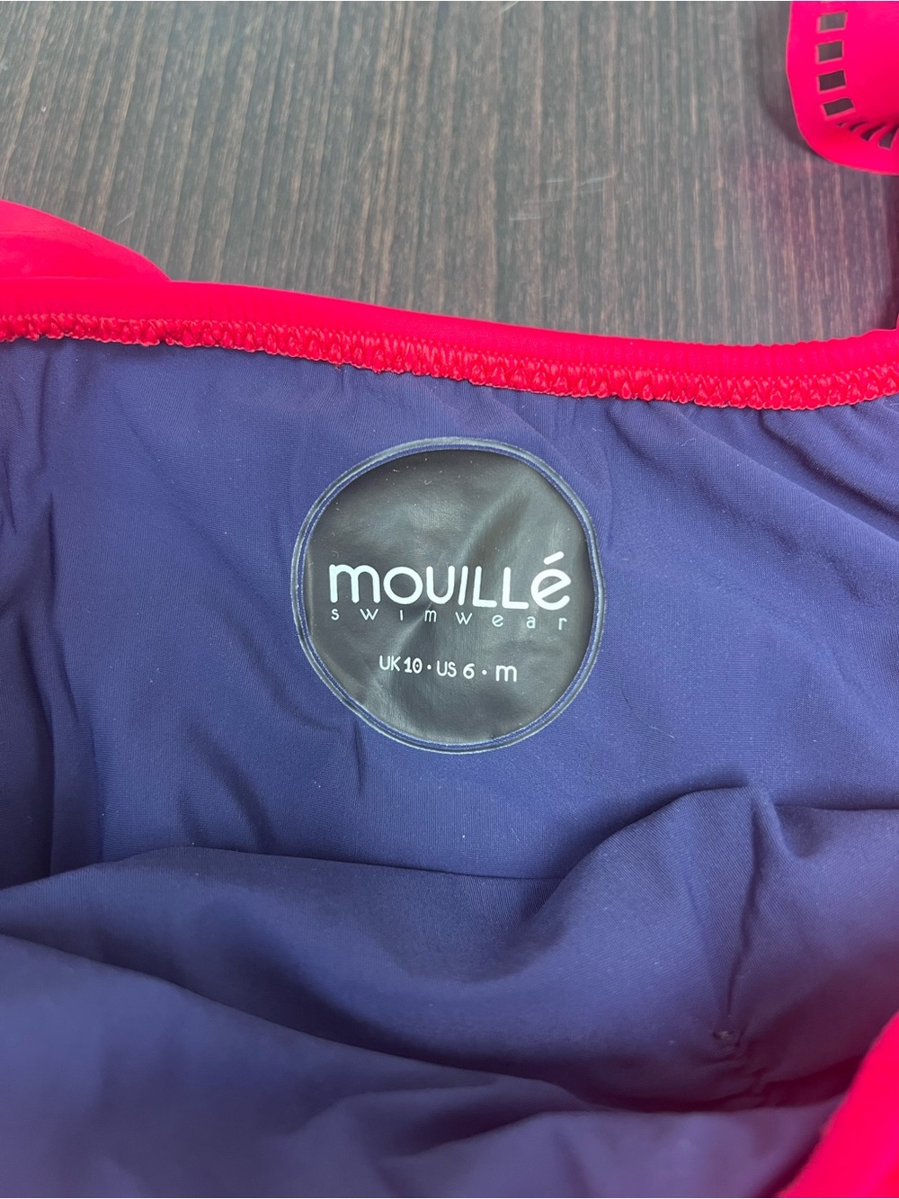 MOUILLE Swim One-Shoulder Ruffle Swimsuit (Red) - Picture 4 of 5